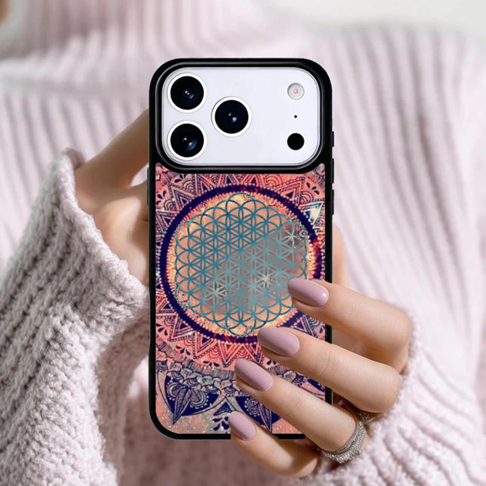 Beautiful painting mandala flower Phone Case For Apple iPhone 17 Air 16E 15 14 Plus 13 12 11 Pro Max Mini Funda Cover