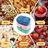 3-Pack Reusable Silicone Snack Containers - Leakproof Dual Compartment Lunch Box for Salad, Dressing & Meal Prep, Microwave Safe