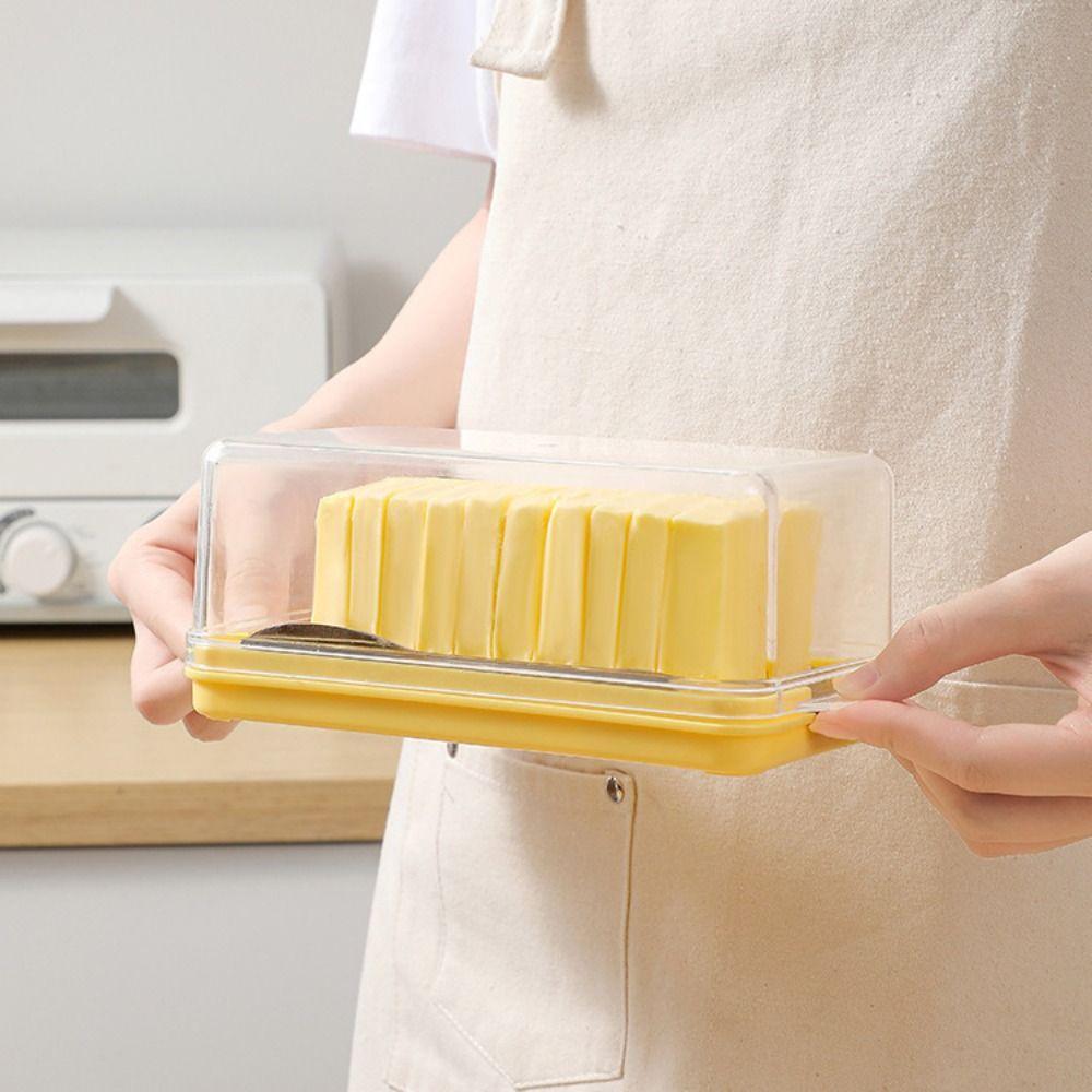 with Spoon Butter Cutter Storage Box with Cutting Net Cheese Container  Kitchen Baking
