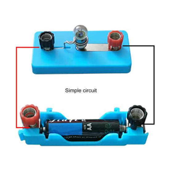 1 Set Small Size Delicate Craft Motivational Electrical Physics Science Lab Learning Circuit Toy Set for School Physics Circuit Kit