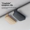 PU Leather Sun Visor Glasses Clip Anti-scratch Ticket Card Clamp  Auto Interior Accessories