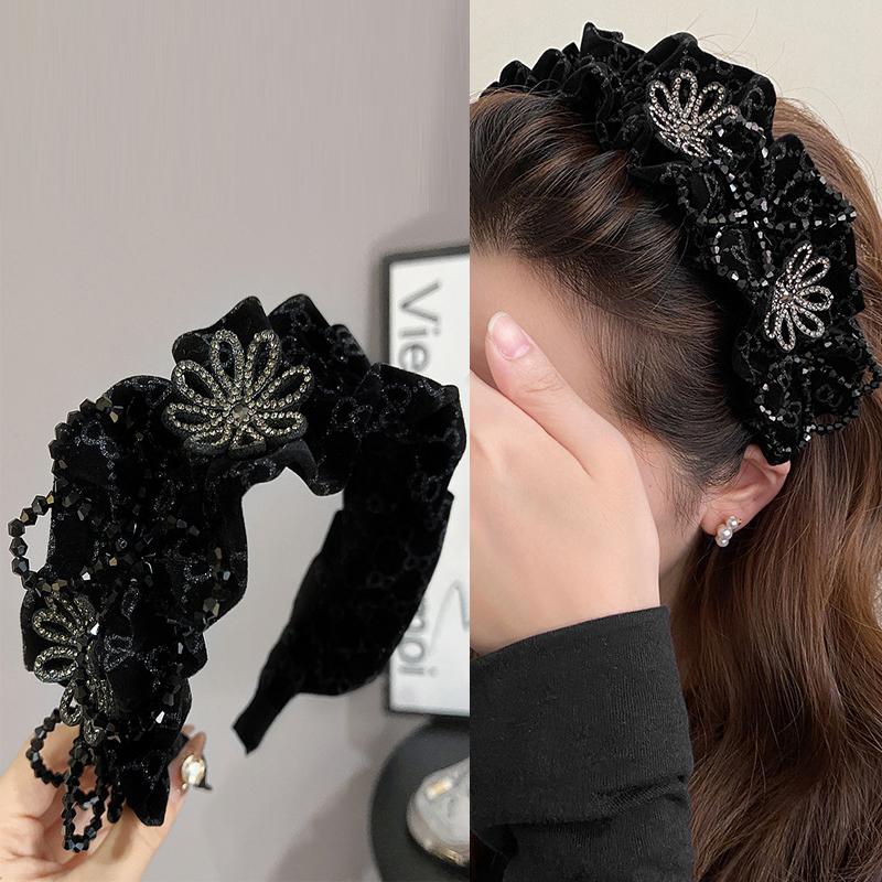 Плиссированные тканевые повязки для волос в виде бабочек для женщин, элегантные французские повязки для волос, аксессуары для волос