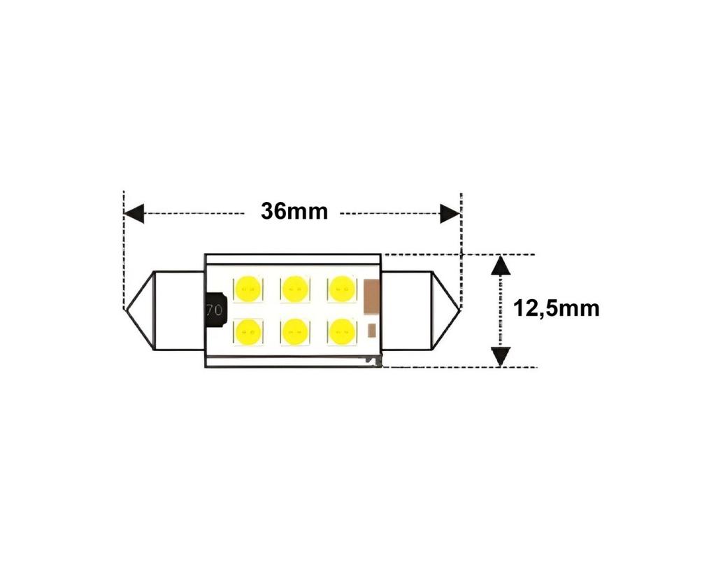 C5W żarówka LED SV8.5 12-24V CANBUS 36mm - Różowy Off-Road