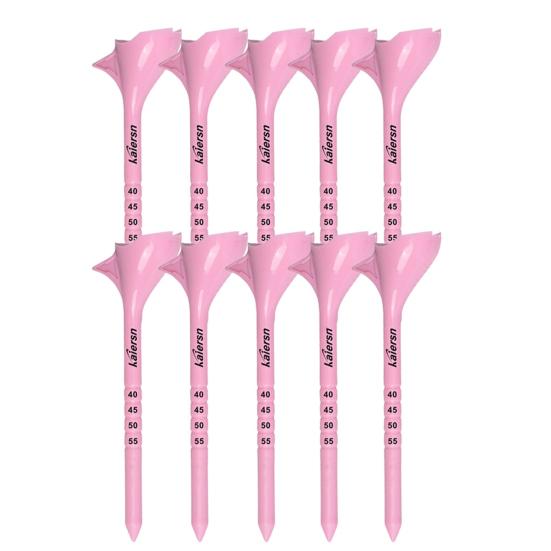 10 шт. пластиковые футболки для гольфа с наклонной вставкой 10 градусов. Красочные футболки уменьшают трение и увеличивают расстояние. Сервировочные штифты. Держатель мяча для гольфа.