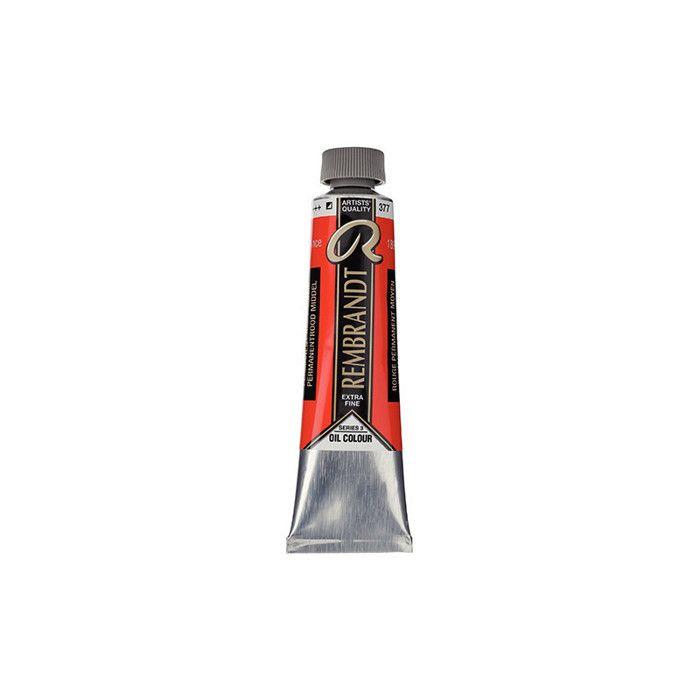 Peinture à l'huile - Rouge permanent moyen - 377 - Extra-fine - Rembrandt - Tube 40ml