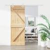 VidaXL Sliding Door and Hardware Kit 80x210 Cm Solid Pine 3203159