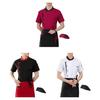 Набор: фартук и шляпа повара, униформа повара с воротником-стойкой, с коротким рукавом, одежда для персонала кухни с многокарманным дизайном, пэчворк