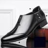 Fashion Men's Casual Leather Shoes Classic Black Business Dress Shoes Lightweight PU Soft Leather Hoes Men Dress Shoes Slip-On Loafers