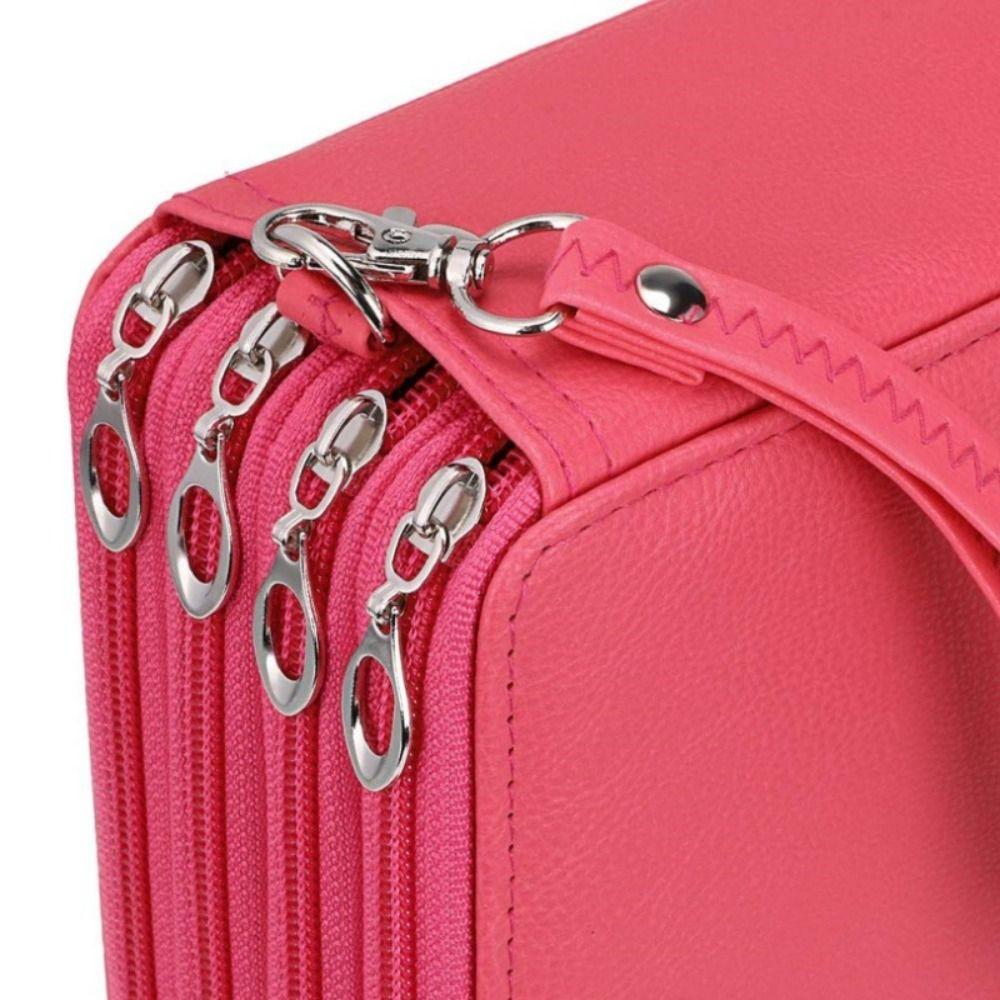 5 layer Colored Lead Pencils Storage Bag Stationery Student Pen Case for Beginners