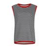 Женские летние топы, повседневная полосатая водолазка с цветными блоками, жилет, свободная рубашка без рукавов с высоким и низким вырезом, блузка
