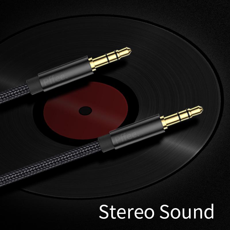 Pffee 24 К позолоченный стереозвук аудио кабель между мужчинами 3,5 мм разъем Aux кабель автомобильная гарнитура динамик плеер Aux шнур
