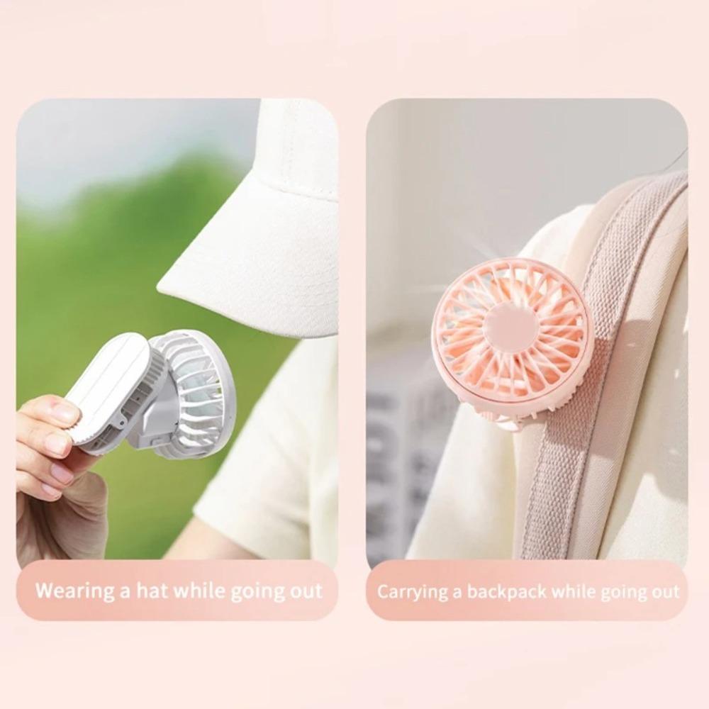 Solar Powered Hat Clip Fan USB Rechargeable Personal Fan Summer Cap Clip Cooler Fan