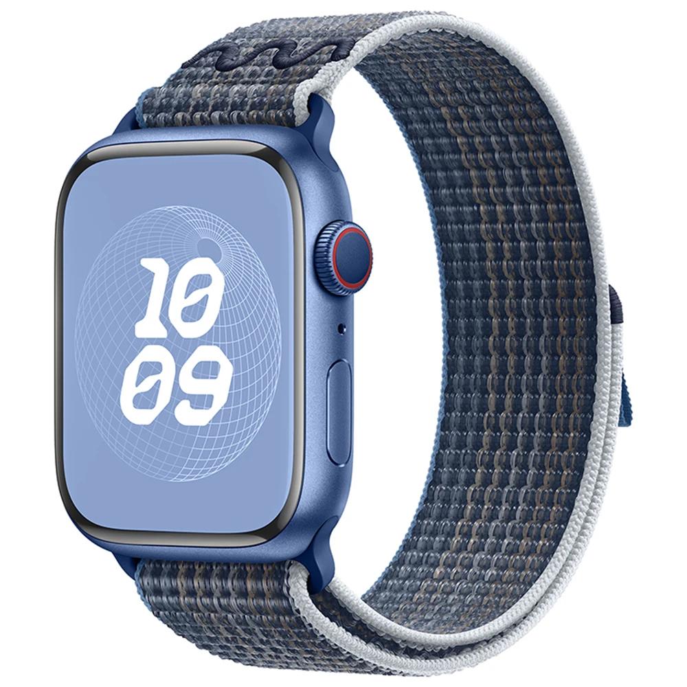 Нейлоновый ремешок для Apple Watch, ремешок 49 мм, 44 мм, 40 мм, 45 мм, 41 мм, 42 мм, 44, 45, 49 мм, браслет Correa iWatch Ultra series 7, 6, 5, 3 se 8, ремешок