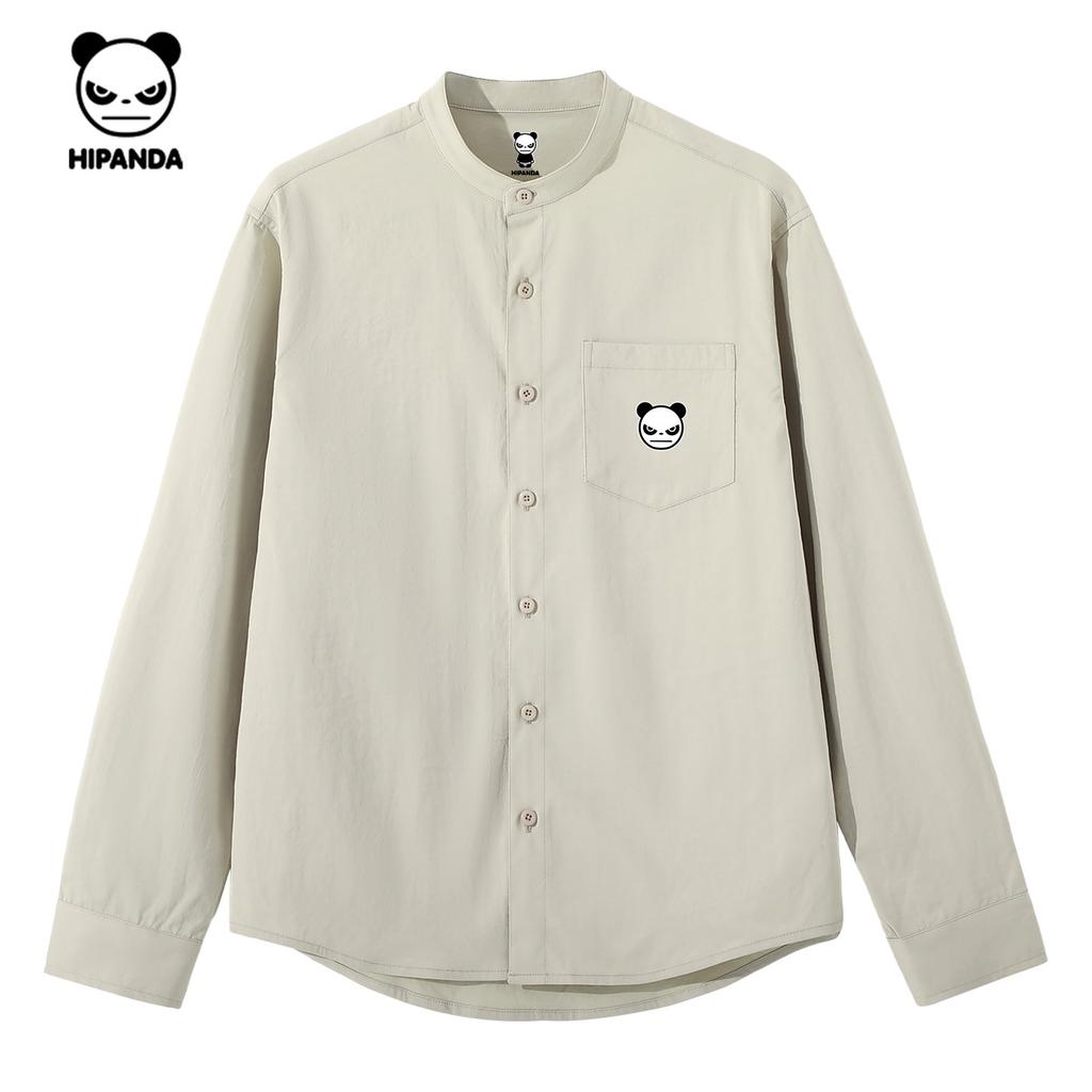 Hello Hipanda, Panda Fashion Henley collar simple Japanese shirt long sleeved cardigan