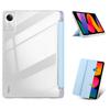 Чехол для Xiaomi Redmi Pad SE Чехол-подставка с тройным сгибом Кожа+ТПУ+Акрил Прозрачная задняя крышка для планшета