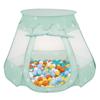 Selonis Игровая палатка 105x90см/100 шариков замок всплывающий шариковый бассейн пластиковые шарики для детей, мятный:белый/желтый/оранжевый/голубой/бирюзовый