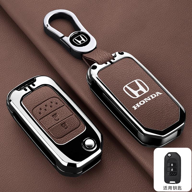Zinc Alloy Car Flip Smart Key Case Cover Protection Shell For Honda Civic 4d 9th Gen 10 Accord XRV Life Jazz Crv Fit CR-V Crider