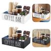 Креативный деревянный органайзер для кофейного бара в ретро-стиле, стойка для хранения приправ, пульт дистанционного управления