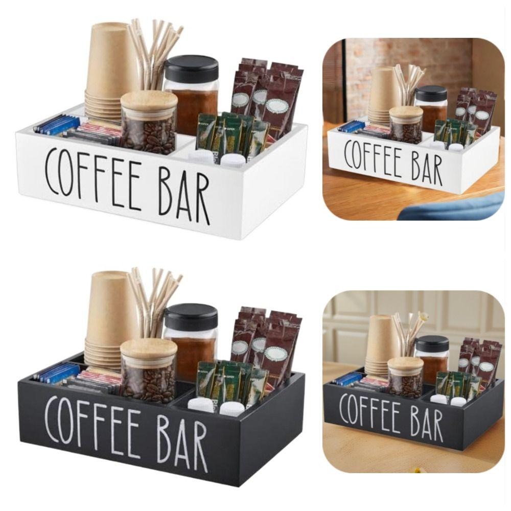 Креативный деревянный органайзер для кофейного бара в ретро-стиле, стойка для хранения приправ, пульт дистанционного управления