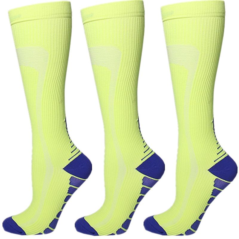 Новые компрессионные гольфы до колена 20-30 мм рт. ст. Подходят для медицинского отека, диабета, варикозного расширения вен, бега, марафона, компрессионные спортивные носки