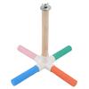 Parrot Cross Stand Stick Colorful Safe Healthy Matte Bird Cage Perch Stick with Nuts and Bolts for