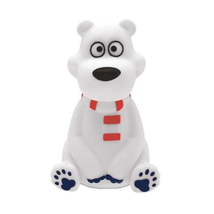 Ночник Белый медведь 3D с изменением цвета Прибл.. 13см