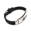 Unisex Korean Fashion Silicone & Stainless Steel Sports Bracelet