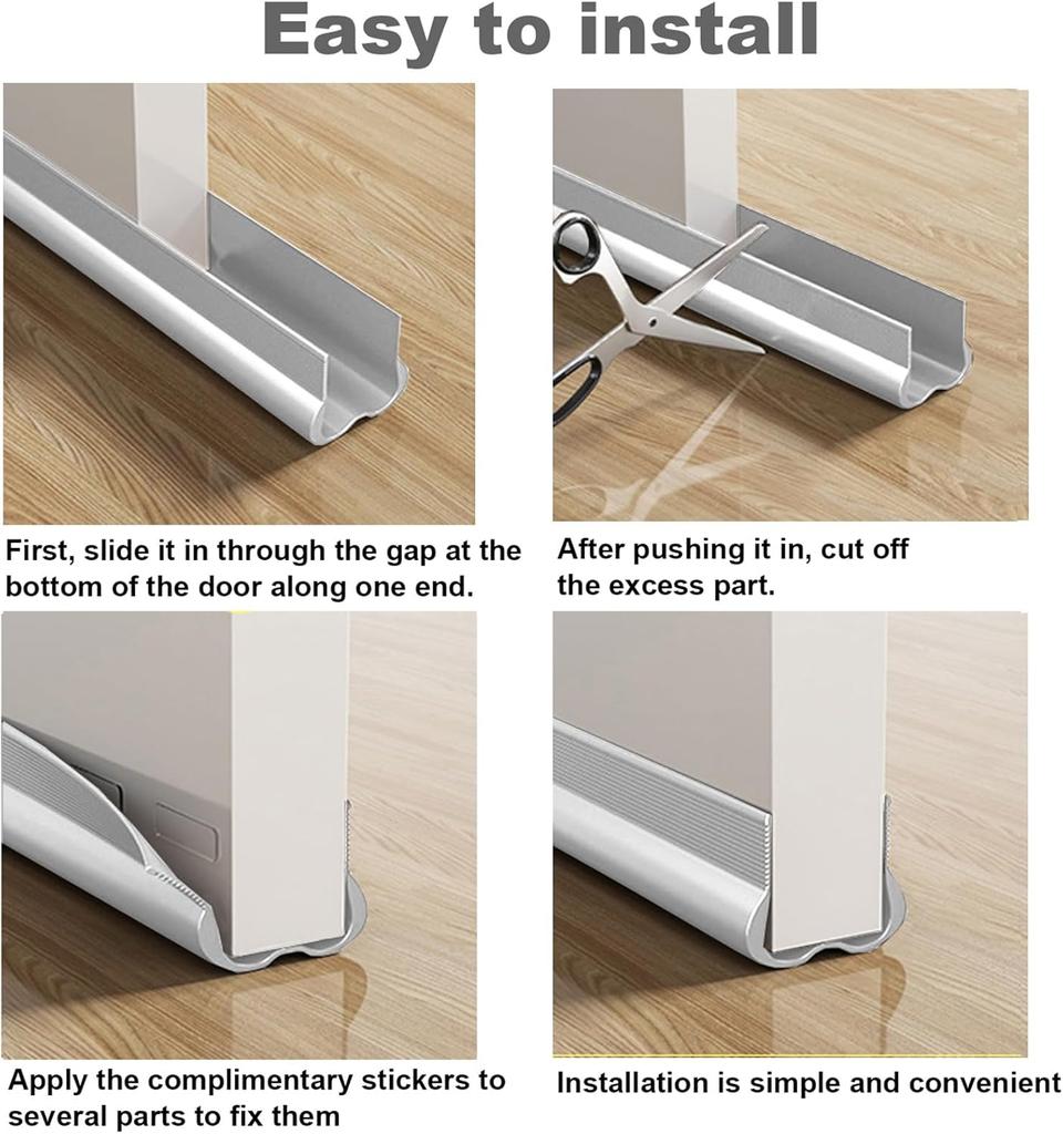 1/2PC Flexible Door Bottom Seal Strip Door  Gap Soundproofing Wind and Dust Proof Weather Strip Under Door Draft Stopper