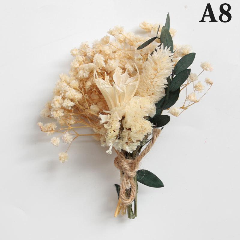 1Pc Mini Natural Dry Flowers Bouquet Fresh Dried Preserved Flower Small Decorative Photography Photo Backdrop Home Decor Bouquet
