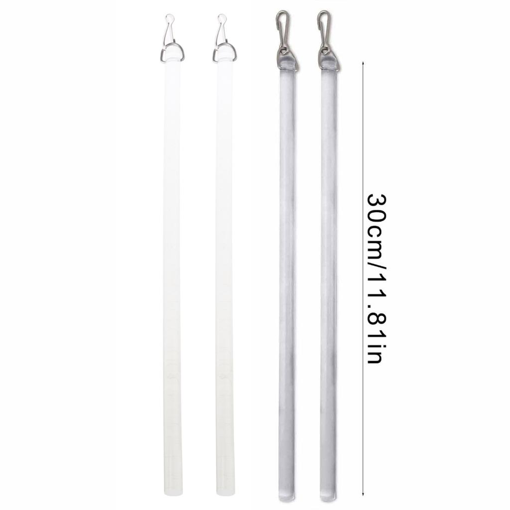 Набор из 2 пластиковых 12-дюймовых стержней для управления шторами для открывания оконных штор, палочка-указка для драпировки с металлическим крючком