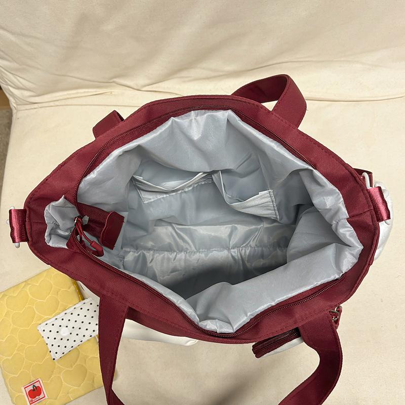 Сумка-тоут кроссбоди в корейском стиле с цветными блоками большой вместимости для студентов