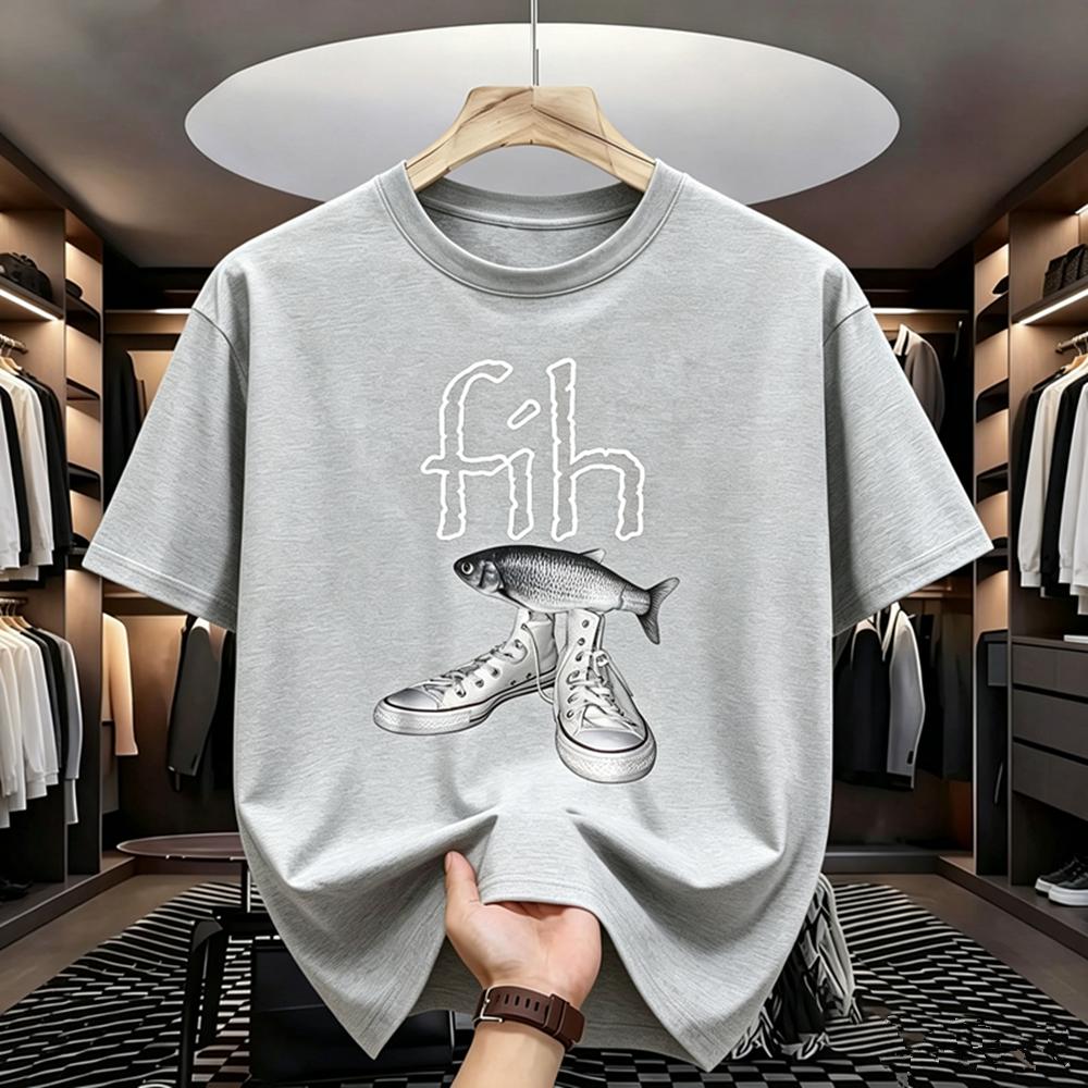 Новый стиль Fih Shoes Графические футболки Смешные неправильно написанные Рыбные мемы Футболки унисекс Повседневная мода Футболка с коротким рукавом