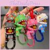 Dinosaur Keychain Silicone Fun Mechanical Keyring For Kids Bag And Keys Car