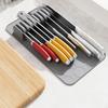 Органайзер для ящика Коврик для ножей Силиконовый лоток для хранения Ножи для кухни
