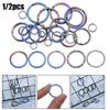 1/2pcs 10~32mm Titanium Alloy Circle Clip Key Ring Portable Holder EDC Keychain Keyring Buckle