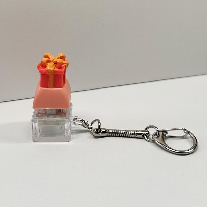 Mini Christmas Keyboard Keychain Fidget Toy Anti-Anxiety Stress Relief Sensory Toy for Kids Adults Holiday Party Gift