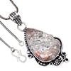 Подвеска Crazy Lace Agate Gemstone Handmade Valentine'Day Silver Jewelry 2"