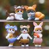 Japanese Cartoon Cat Plush Blind Box with Rabbit Ear Headgear - Cute Animal Ornament