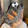 Для iPhone 15 Plus/iPhone 14 Plus Чехол с блестками и бриллиантами с петлей для ремешка на запястье, Милый блестящий стразы Сияющий Мягкий силикон Ударопрочный Женский Девочки