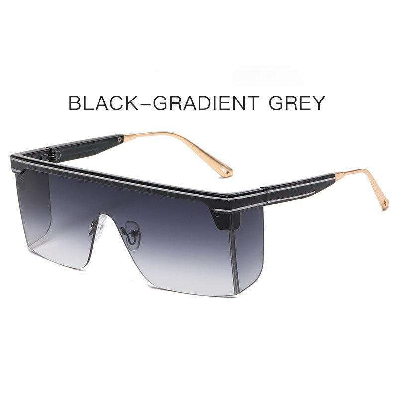 Винтажные негабаритные квадратные солнцезащитные очки для мужчин и женщин, брендовые дизайнерские солнцезащитные очки с плоским верхом, модные цельные линзы, солнцезащитные очки для женщин, женские оттенки