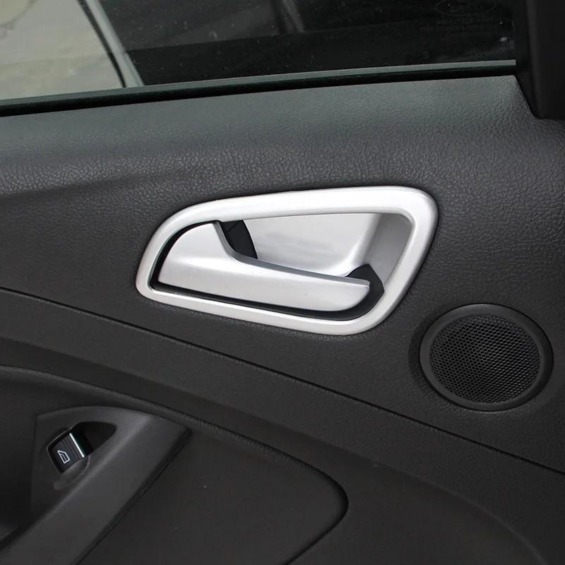 For Ford Kuga 2013 2014 2015 2016 2017 2018  ABS Chrome Interior Door Handle Bowl Cover Frame Trim  Car Sticker Accessories