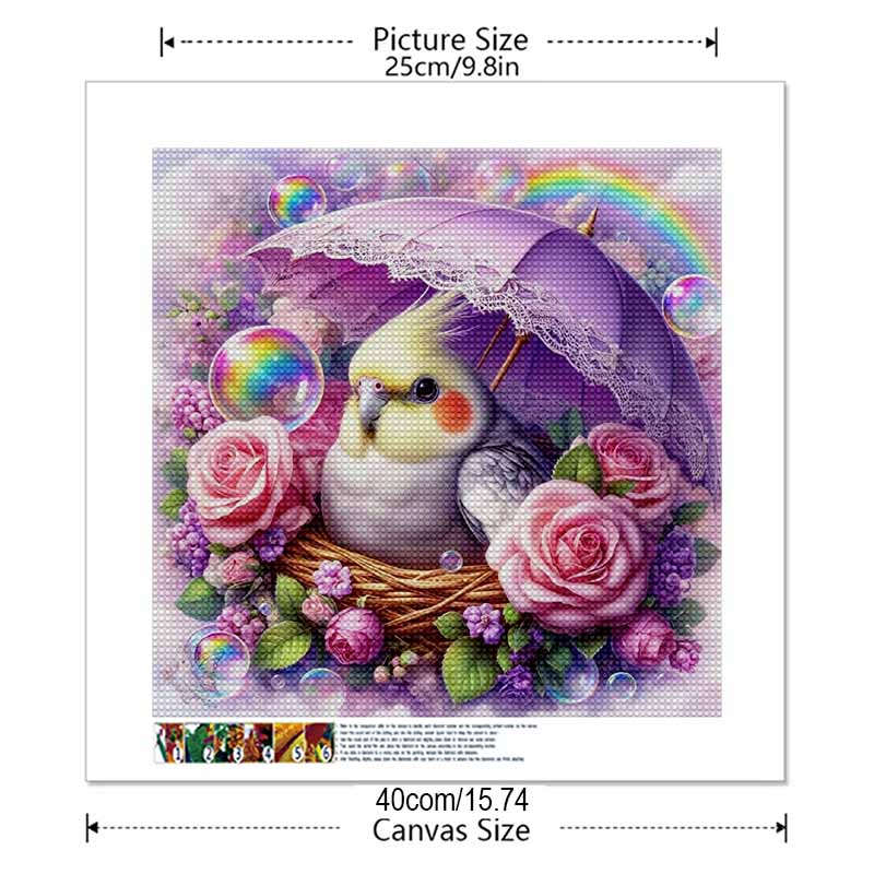 New Arrival 5D DIY Full Circle Diamond Painting "Cute Parrot" Embroidery Cross Stitch Home Decor Gift
