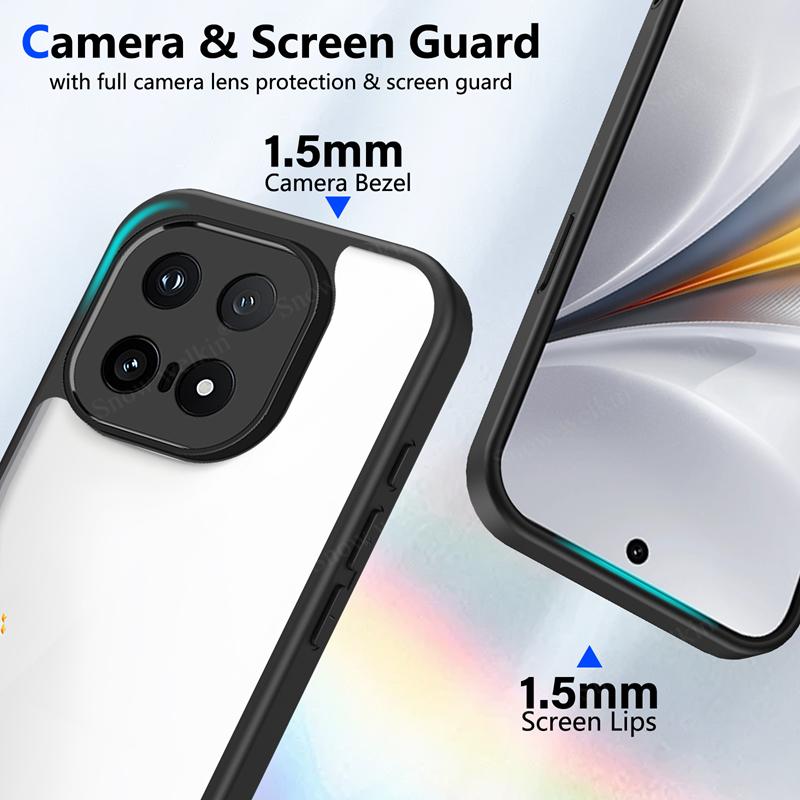 Прозрачный силиконовый чехол для Vivo iQOO 15 13 iqoo15 iqoo13 PC Задняя панель TPU Бампер Ударопрочный Прозрачный Чехол для телефона Крышка