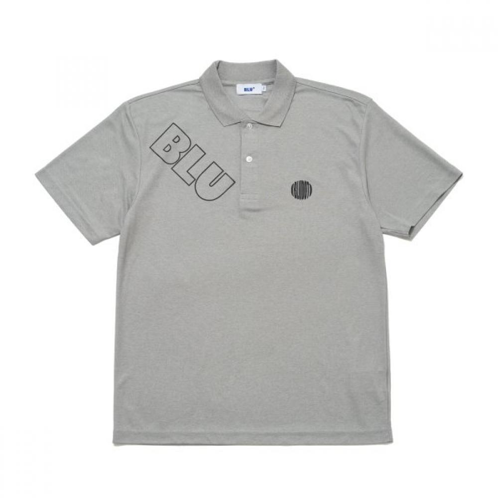 Blu DoT Dry Touch Pique T shirT Plus Gy