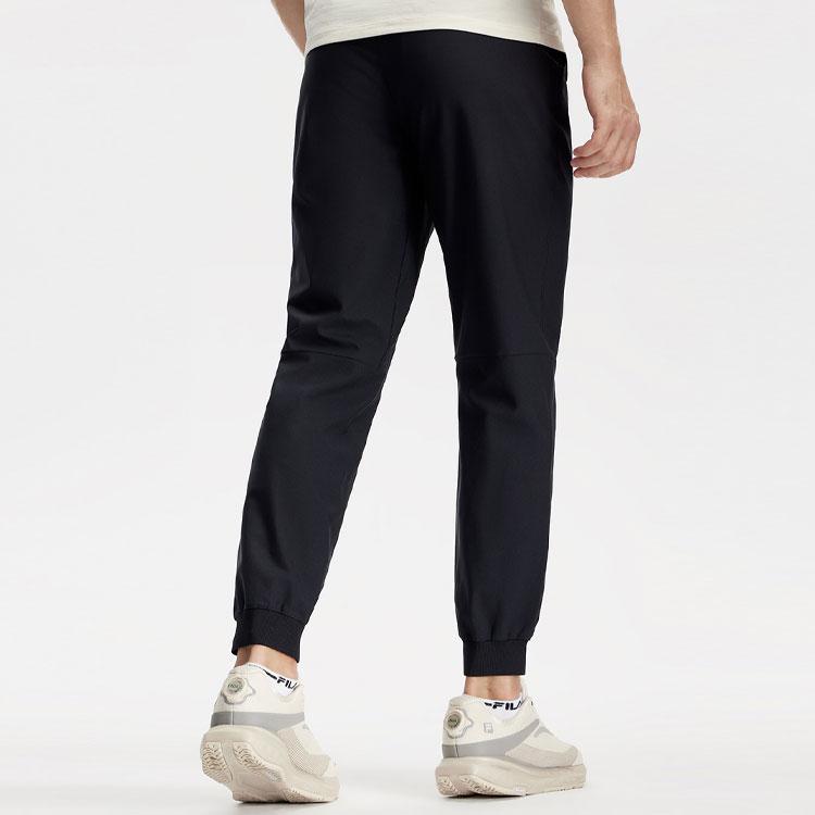 Fila Однотонные джоггеры с прямыми штанинами и средней посадкой, мужские брюки, глубокий черный A11M411612F-BK