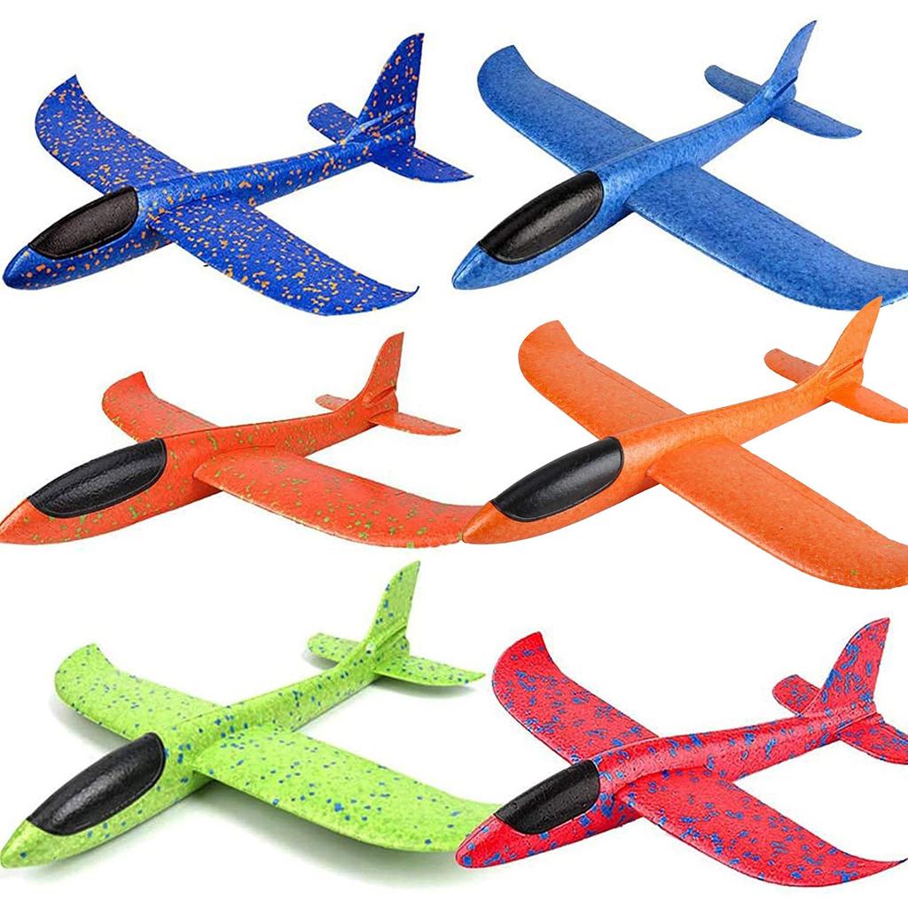 (Precious memory)Foam Throwing Glider Airplane Aircraft Toy Hand Airplane Model
