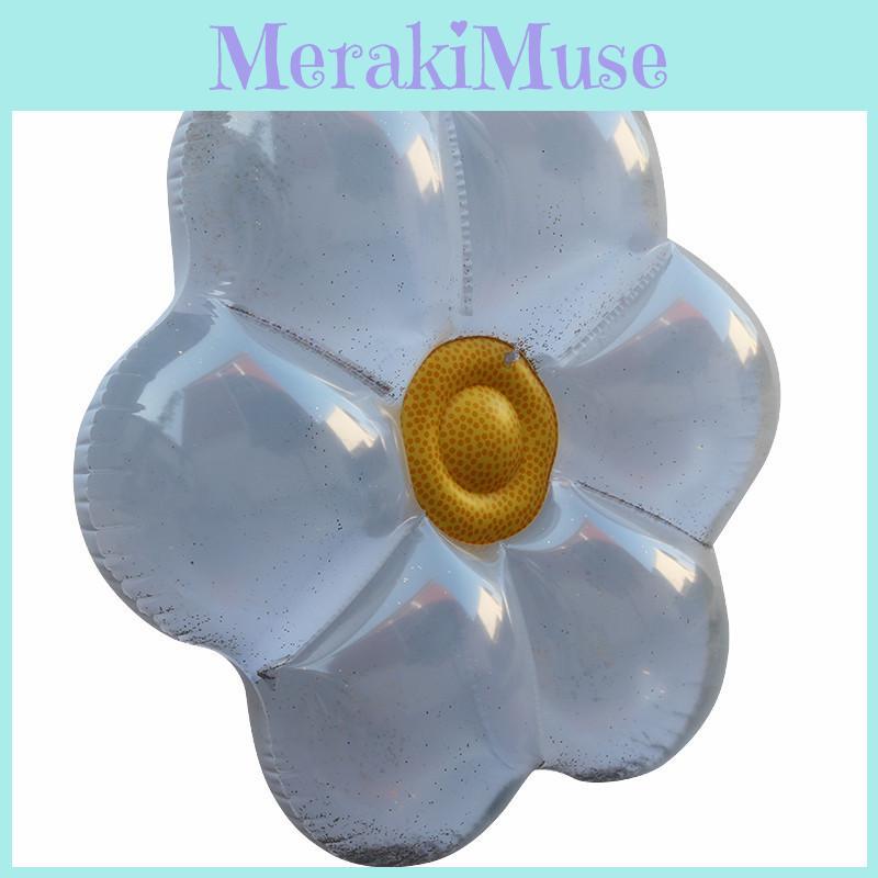 Factory Stock 160cm Inflatable Float With Shiny Flower Design For Adults