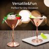 304 Stainless Steel Cocktail Glass Mirror Design Easy Clean Martini Highball Cup