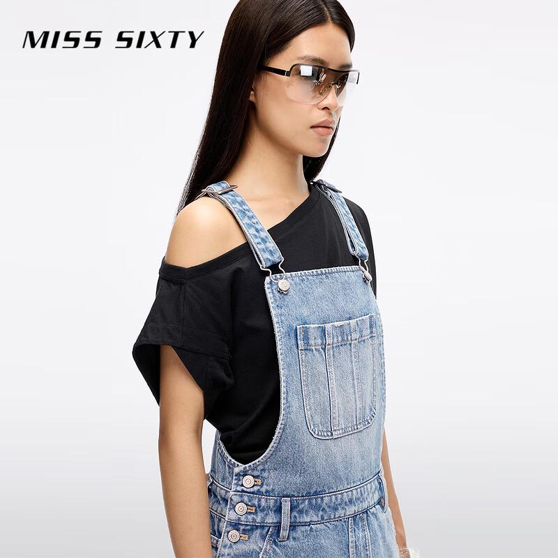 Miss Sixty Ретро джинсовое платье-сарафан с потертостями