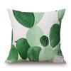 Роскошная хлопково-льняная наволочка с зелеными листьями для декора дивана и автомобиля